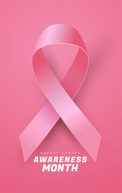 Breast Cancer Awareness Ribbon Background