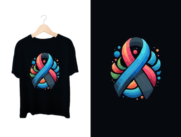 Vector breast cancer awareness tshirt design template