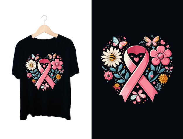 Breast Cancer Awareness TShirt Design Template