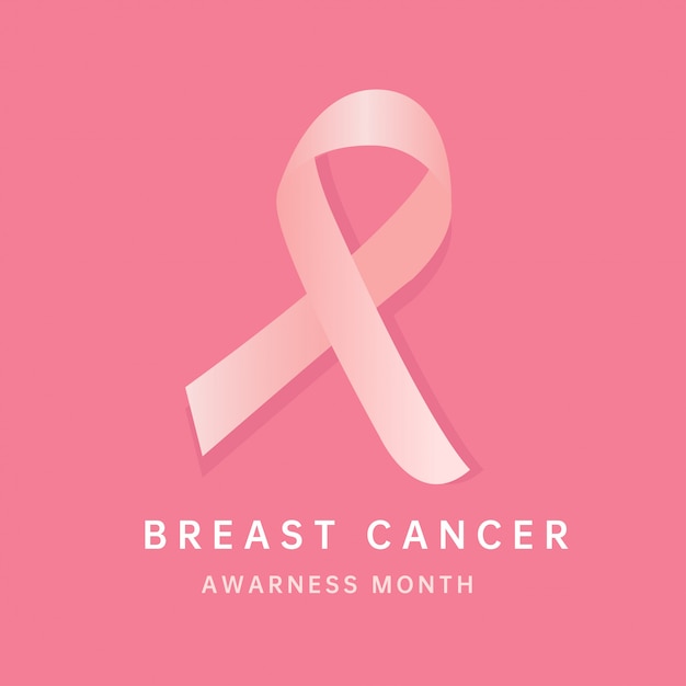 Breast cancer awarness month symbol and icon background 