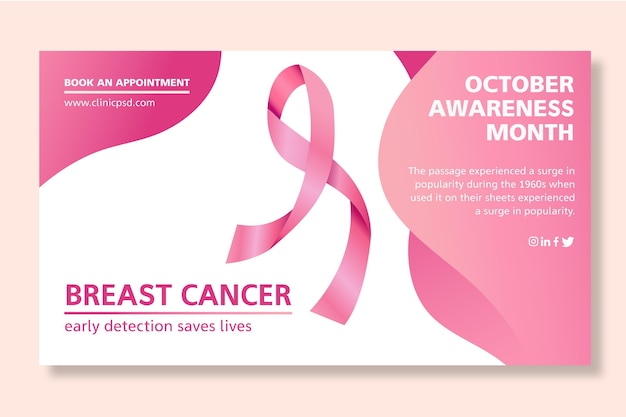 Breast cancer banner template