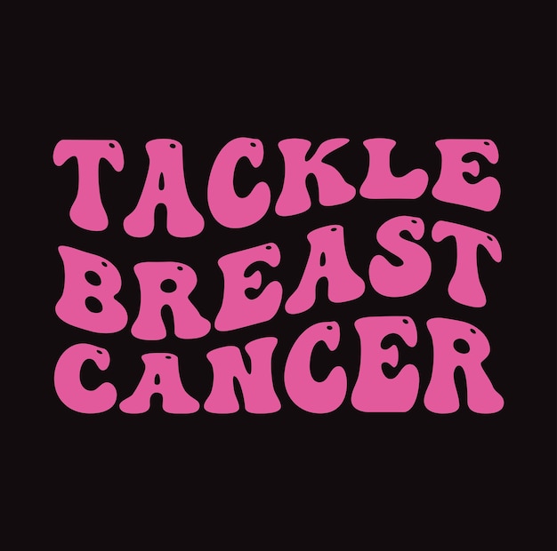 Breast Cancer lettering premium vector design