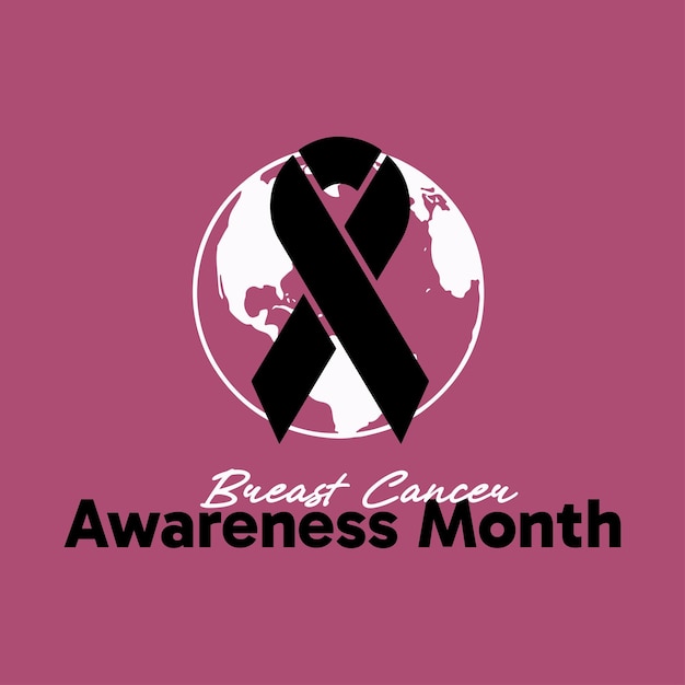 The breast cancer month vector image logo design