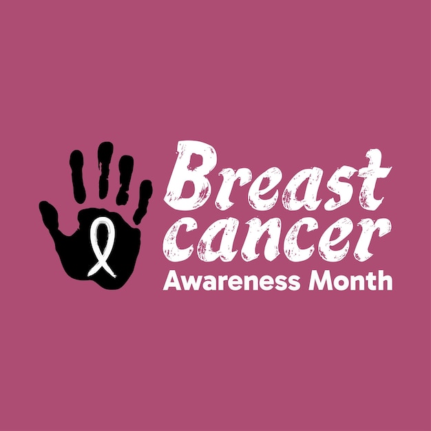 The breast cancer month vector image logo design