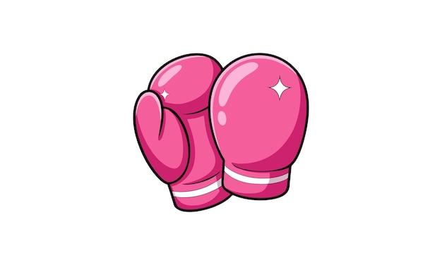 Vector breast cancer pink boxing gloves