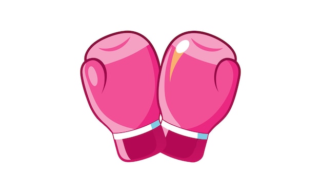 Vector breast cancer pink boxing gloves