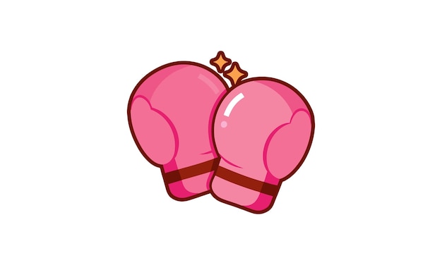 Vector breast cancer pink boxing gloves