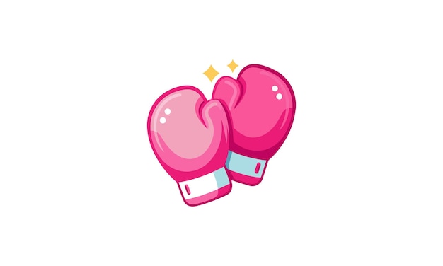 Vector breast cancer pink boxing gloves