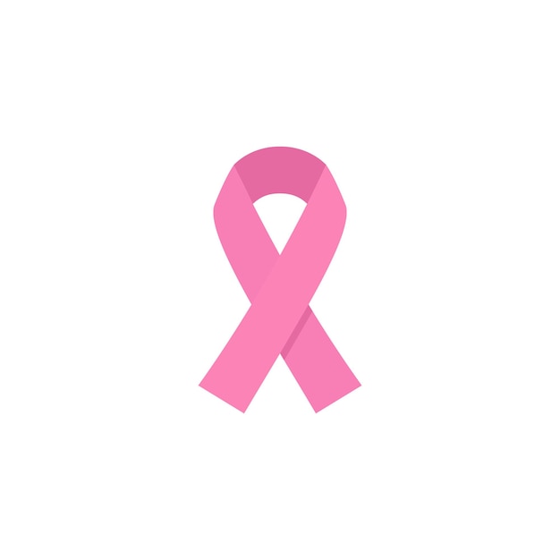 Breast cancer ribbon flat design