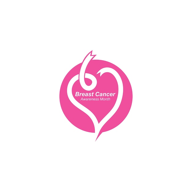 Breast cancer ribbon vector illustration design