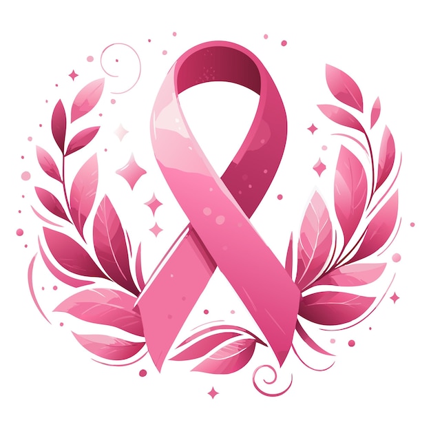 Breast Cancer Ribbon Vector Illustration