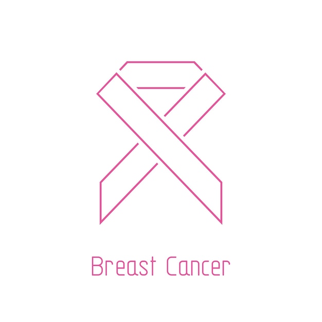 Vector breast cancer ribbon