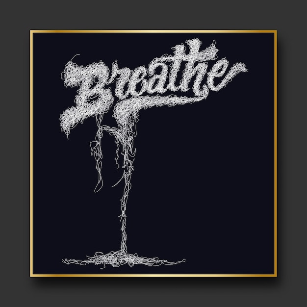 Breathe slogan t shirt graphicstee print design Typographic vector phrase to print on posters