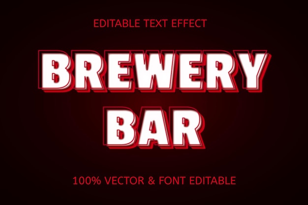 Brewery bar style neon editable text effect