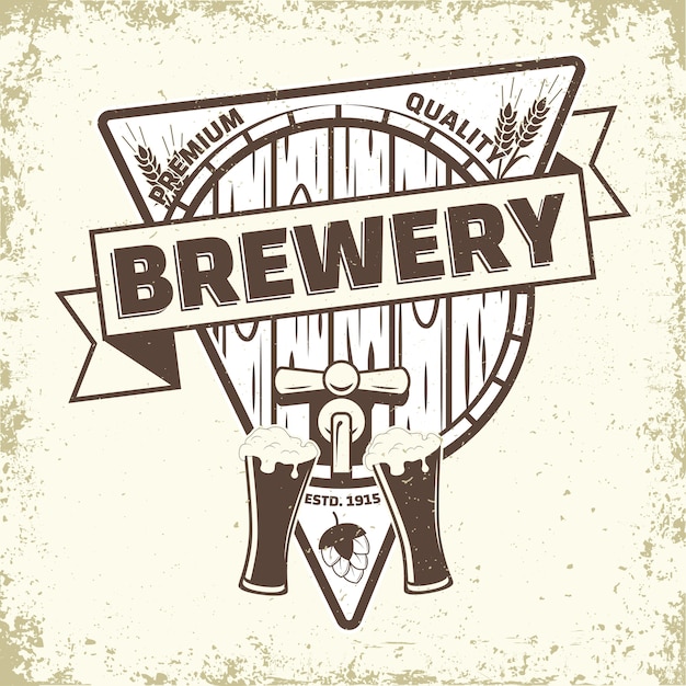 Brewery vintage logo design