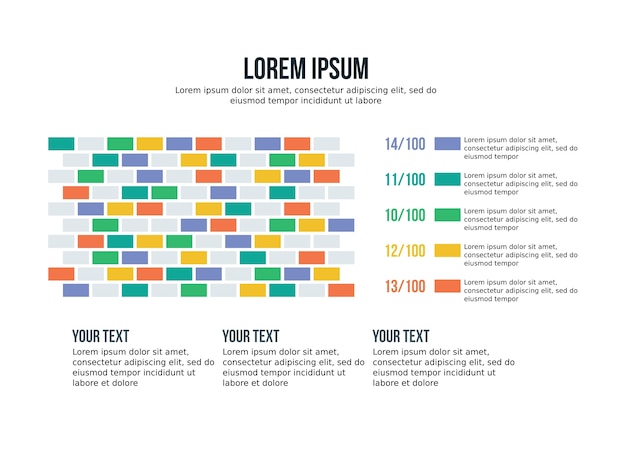 brick background presentation business infographic and statistics slide template