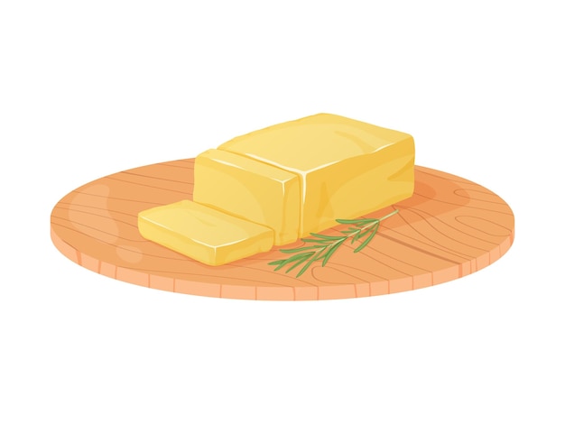 Brick of butter Margarine or milk butter blocks Dairy breakfast food