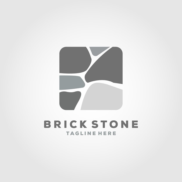 Brick stone logo vector icon illustration design