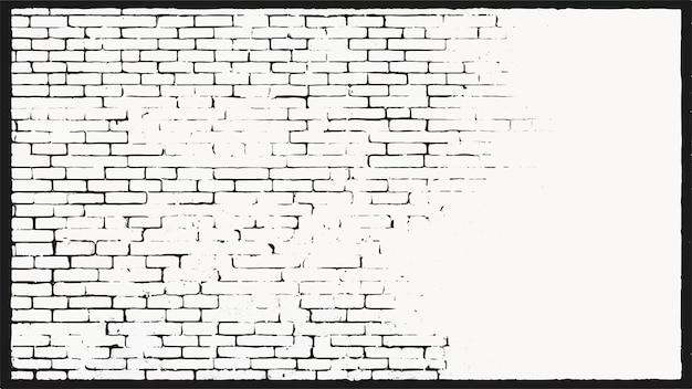 Brick wall background Distress brick wall overlay texture Grunge Background Black and white brick