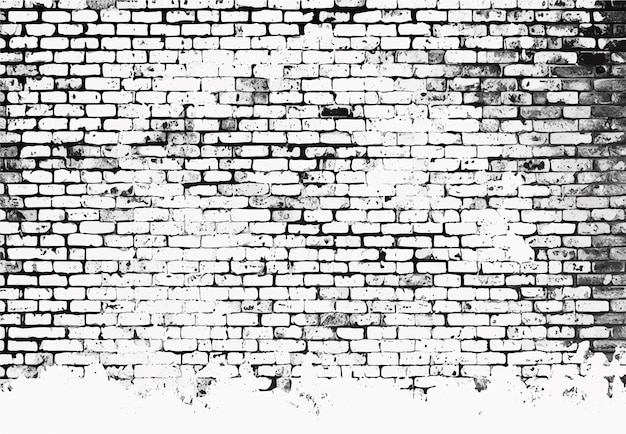 Brick wall background Grunge black texture as brick wall Black and white brick wall background