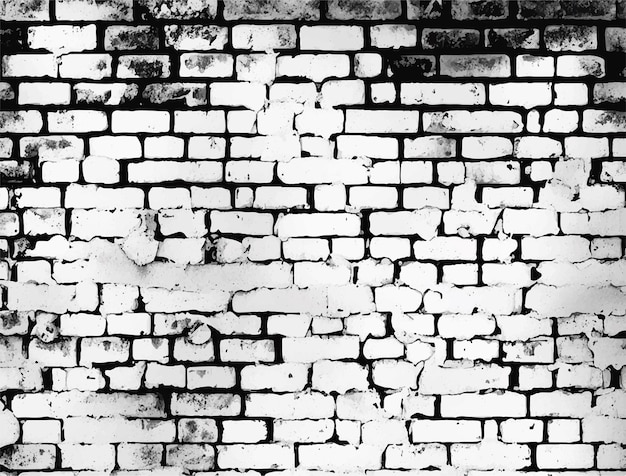 Brick wall background Grunge black texture as brick wall Black and white brick wall background