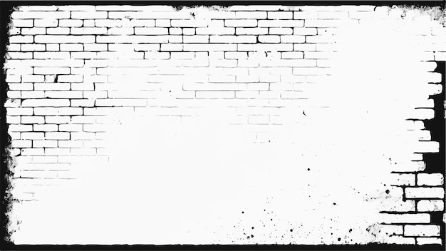 Brick wall background Grunge black texture as brick wall Black and white brick wall background