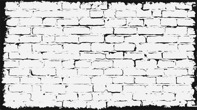 Brick wall background Grunge black texture as brick wall Black and white brick wall background