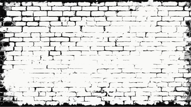 Brick wall background Grunge black texture as brick wall Black and white brick wall background