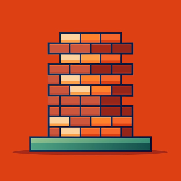 Vector brick wall vector illustration