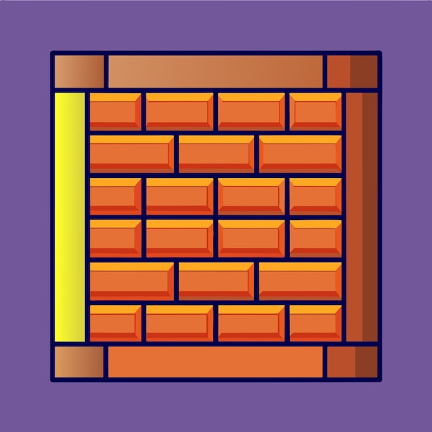 Vector brick wall vector illustration