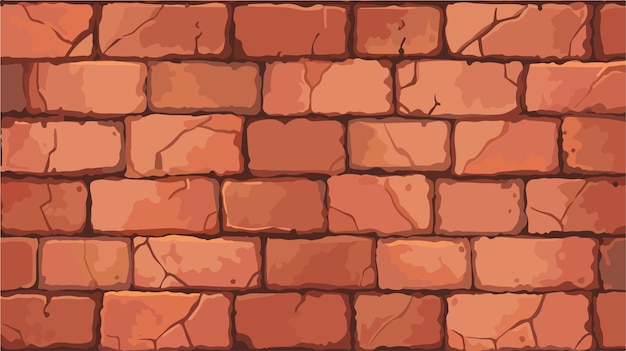 Vector a brick wall with a red brick background