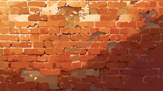 a brick wall with a red brick and a shadow on it