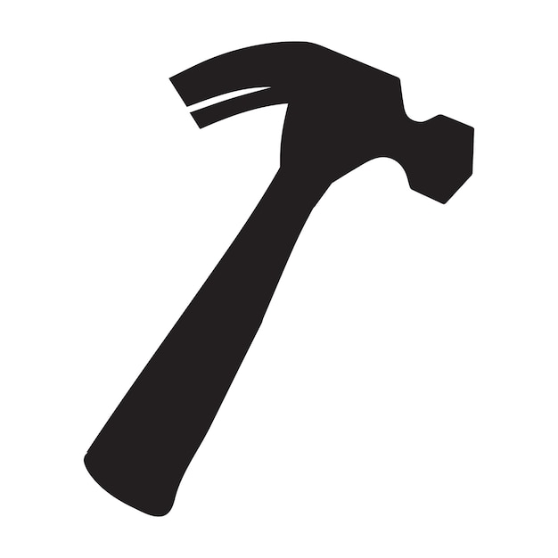 bricklayer hammer Vector illustration in black and white