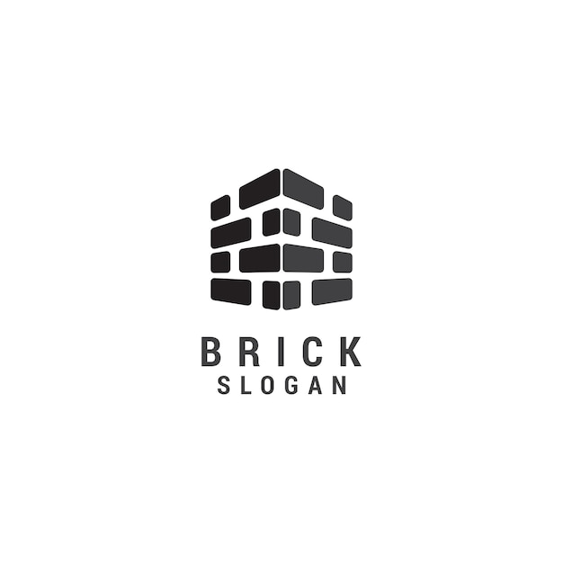 Bricks logo icon design template premium vector