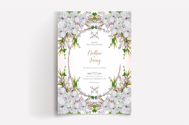 BRIDAL SHOWER FLORAL INVITATION TEMPLATE