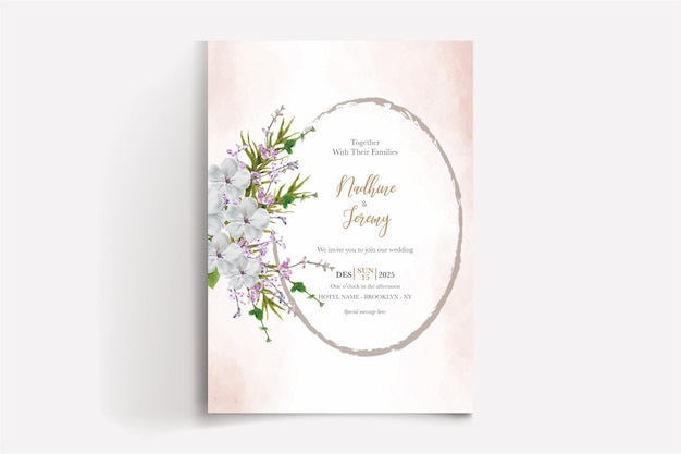 BRIDAL SHOWER FLORAL INVITATION TEMPLATE