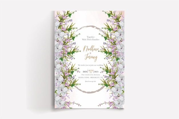 BRIDAL SHOWER FLORAL INVITATION TEMPLATE