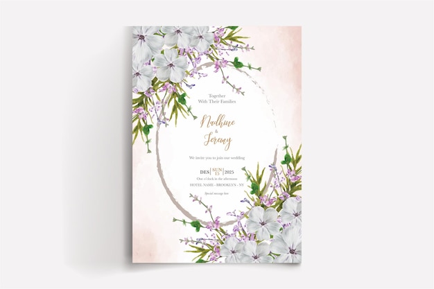 BRIDAL SHOWER FLORAL INVITATION TEMPLATE