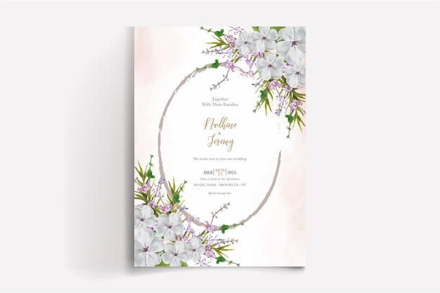 BRIDAL SHOWER FLORAL INVITATION TEMPLATE