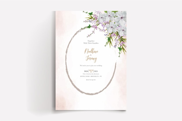 BRIDAL SHOWER FLORAL INVITATION TEMPLATE