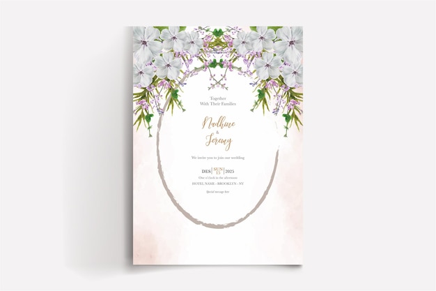 BRIDAL SHOWER FLORAL INVITATION TEMPLATE