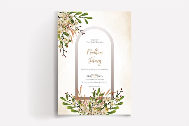 BRIDAL SHOWER FLORAL INVITATION TEMPLATE