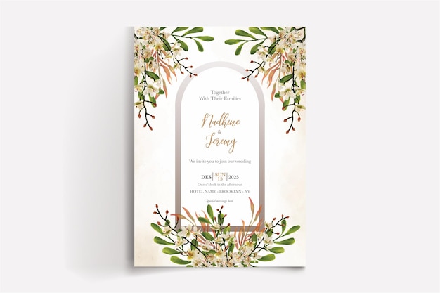 BRIDAL SHOWER FLORAL INVITATION TEMPLATE