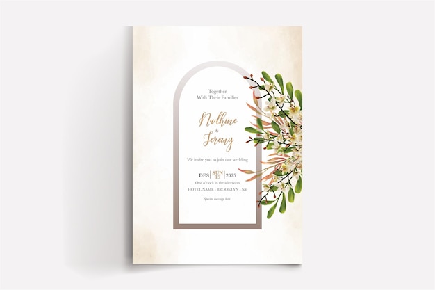 BRIDAL SHOWER FLORAL INVITATION TEMPLATE