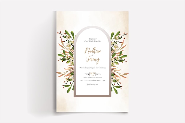 BRIDAL SHOWER FLORAL INVITATION TEMPLATE