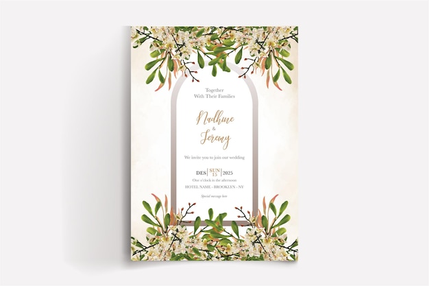 BRIDAL SHOWER FLORAL INVITATION TEMPLATE