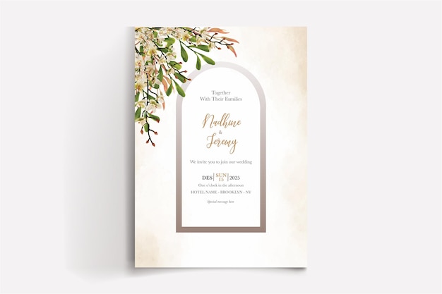 BRIDAL SHOWER FLORAL INVITATION TEMPLATE