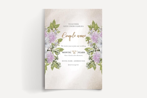 BRIDAL SHOWER FLORAL INVITATION TEMPLATE