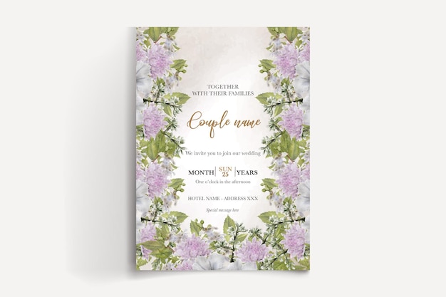 BRIDAL SHOWER FLORAL INVITATION TEMPLATE