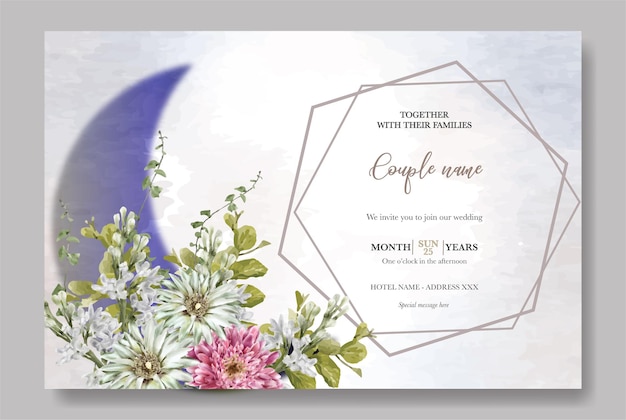 BRIDAL SHOWER FLORAL INVITATION TEMPLATE